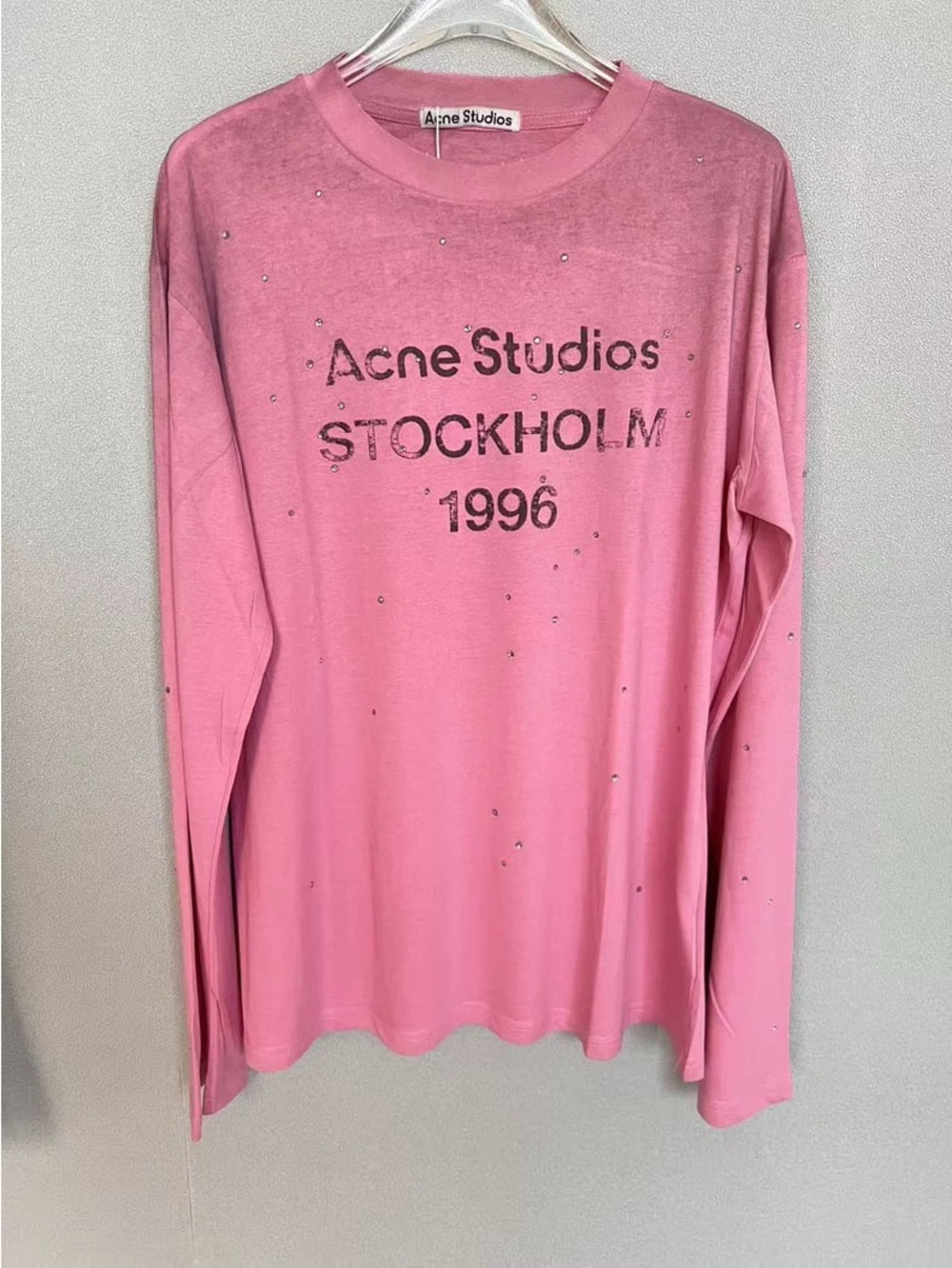 Acne Studios Stockholm 1996 Pink Long Sleeve Tee